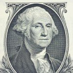 Джорж Вашингтон на однодолларовой купюре